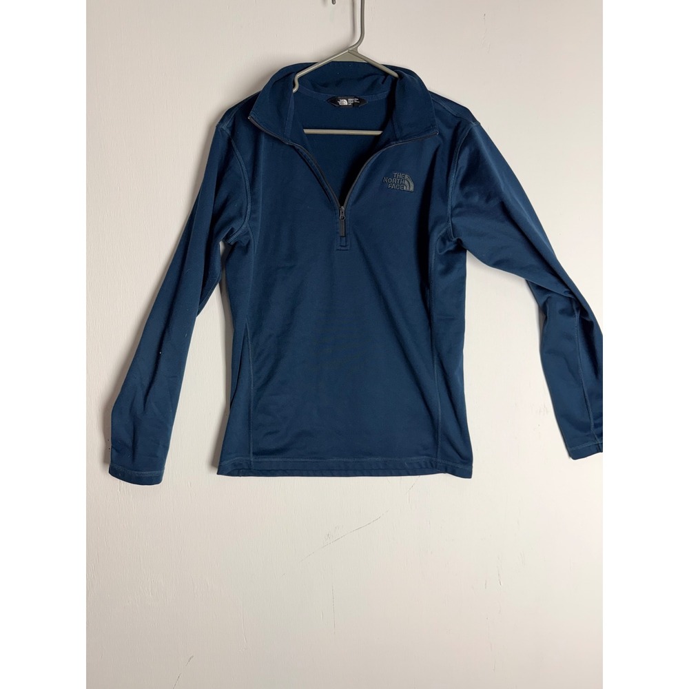 The North Face Mens Blue Quarter Zip Pullover Fleece Active Layer Small S